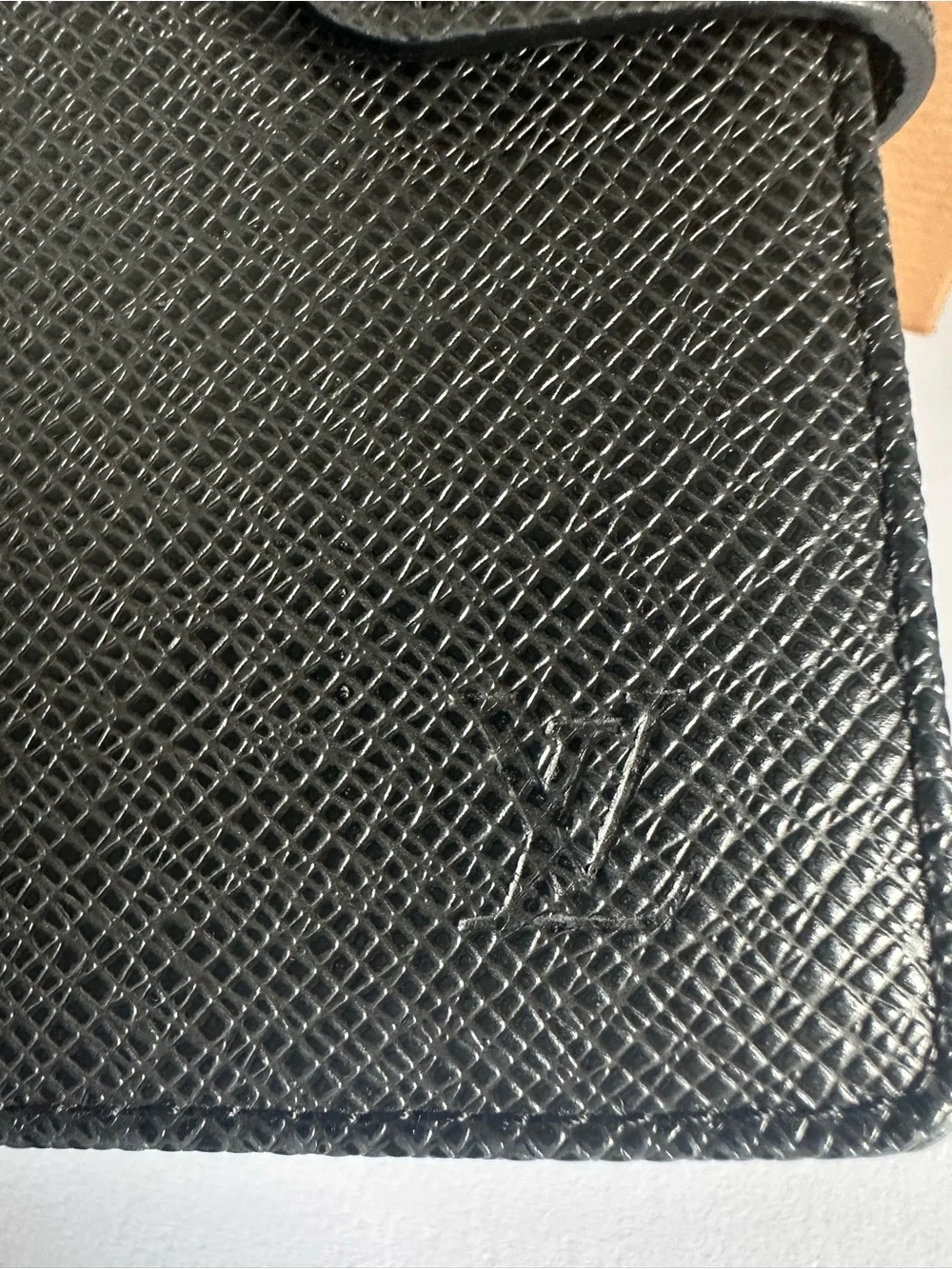 Louis Vuitton Taiga PM Agenda Cover Pen Ruler Box Full Set Black